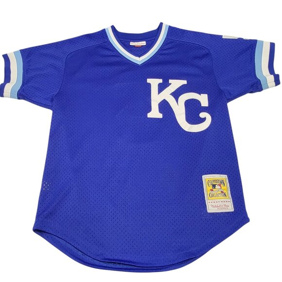 Mitchell & Ness Blue KC Jersey - Picture 1 of 12